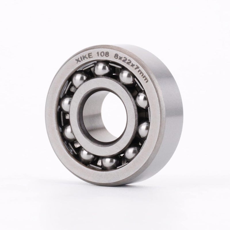 Xike 1 Pcs 108 Self-Aligning Ball Bearings 8x22x7mm, Open and Chrome Steel Fits DIY/Fans/Industrial/Agriculture/Pulp/Paper/Beverage/Textile/Material Handling Machinery. - Image 1
